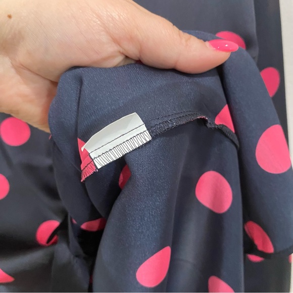 Zara Black and Pink Polka Dot Button Down Shirt - Picture 7 of 10